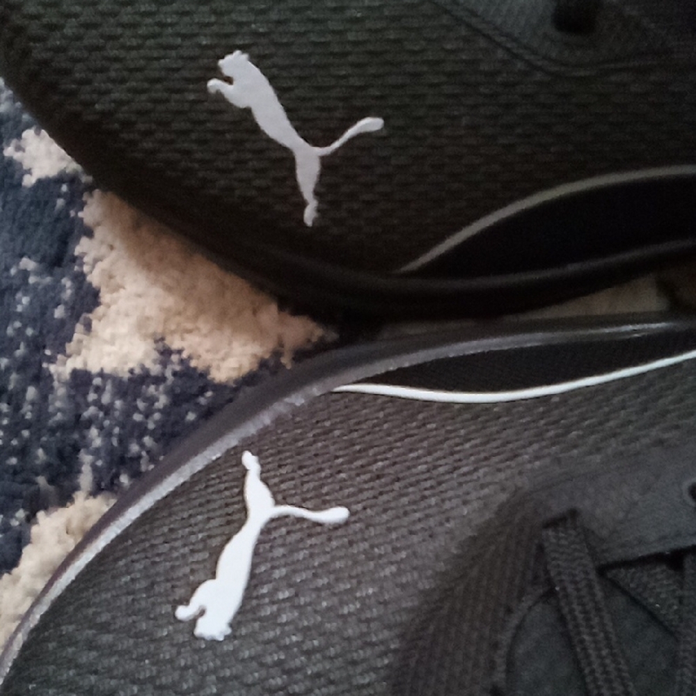 Puma Black Sneakers with White Logo Accents - Picture 7 of 8
